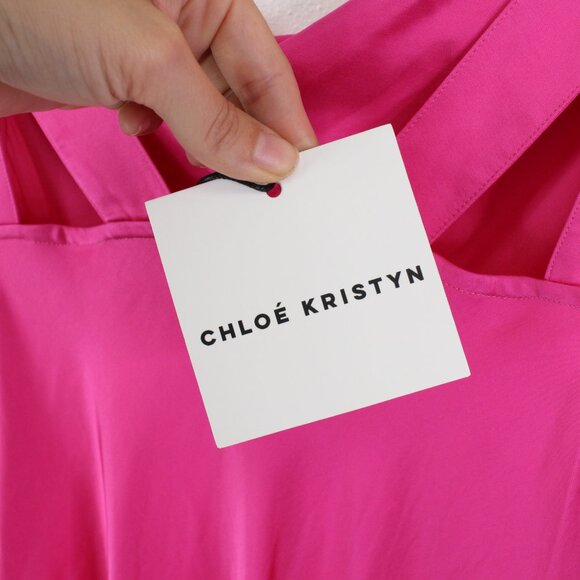 Chloe Kristyn Chloe Cami Cowl Neck Blouse Pink Size S - Picture 6 of 7